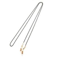 Black-colored metal non-slip chain, for glasses and masks GL172