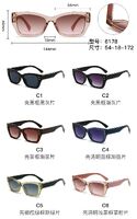 PC plastic sunglasses with metal hinge 6178W