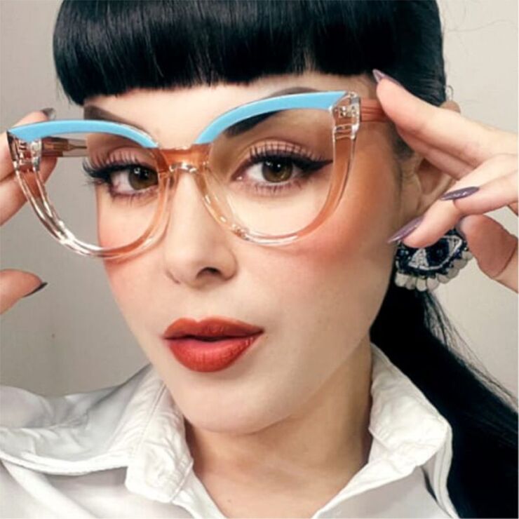 Plastic TR90 glasses with blue light protection TR81197-PN