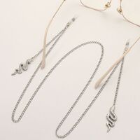 Металлическая нескользящая цепочка серебряного цвета, с подвеской в виде змеи, для очков и масок GL1874