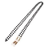 Metal non-slip chain, with black crystal, for glasses and masks GL077