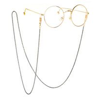 Black-colored metal non-slip chain, for glasses and masks GL172