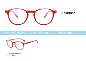Acetate plastic frames for kids, with spring hinges WK1056