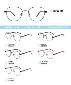 Металлическая оправа с дужками из материала TR-90 HD02-03