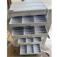 Офисный бокс - витрина для оправ и очков, с тканевым покрытием, с колёсами, на 288/234 мест JS-C1113