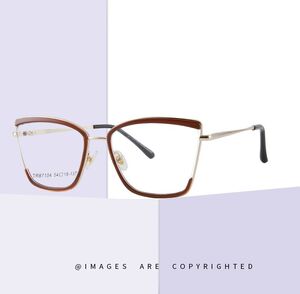 Combined frame (metal + TR90) or glasses with blue light protection, with spring hinges FA87104
