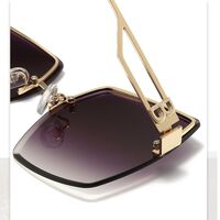 Metal rimless sunglasses with UV400 protection 2953-GT