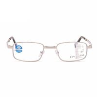 Очки металлические мультифокальные складные для чтения 180渐进 с защитой Blue ray cut с футляром, диоптрии от +1.00 до +3.50, РМЦ=62-64