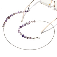 Золотая цепочка для очков со стрелой в сердце со стразами GL1201