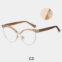 Combined frame (metal + TR90) or glasses with blue light protection, with spring hinges FA87283