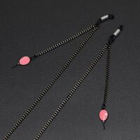 Black-colored metal non-slip chain, with pendant pink balloon, for glasses and masks GL648