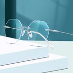 Металлические очки с защитой Blue Ray Cut KY5102半多边