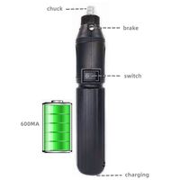 Cordless mini grinder for grinding, polishing, engraving, drilling in a plastic case 6036
