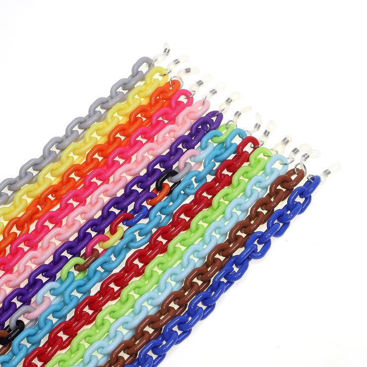 Acrylic non-slip chain, thick 13 colors, for glasses and masks GB035