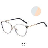 Combined frame (metal + TR90) or glasses with blue light protection, with spring hinges FA87101