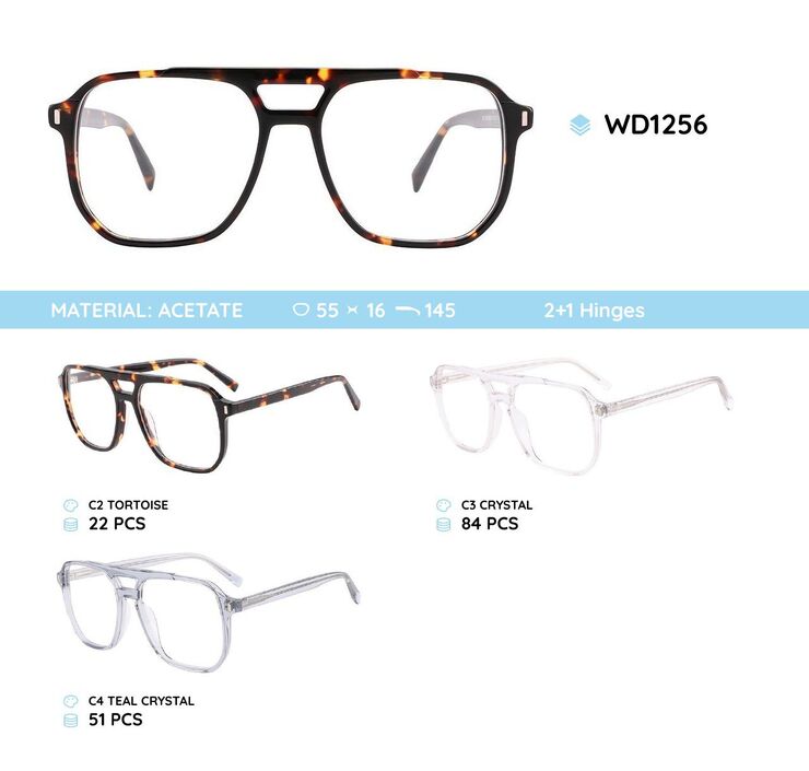 Plastic frames for glasses acetate material WD1256