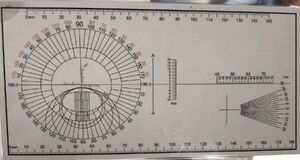 Таблица астигматическая для мастера по изготовлению очков (шкала Табо) 层压板
