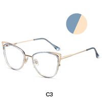 Combined frame (metal + TR90) or glasses with blue light protection, with spring hinges FA87242