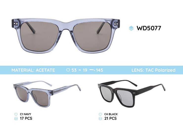 Acetate plastic frames polarized sunglasses WD5077