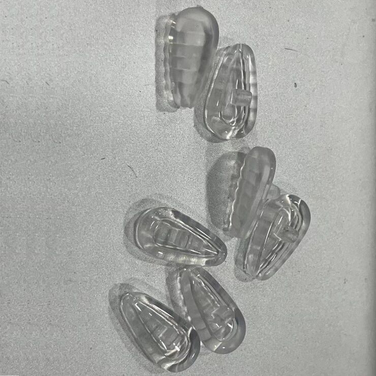 Носоупор силиконовый с воздушной подушкой внутри, рельефный с насечками CY308, 14*7.5 мм