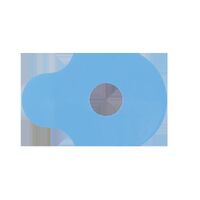 Sticky segment (Velcro, slippers, anti-slip pads for blocking optical lenses) for lenses, blue, 1000 pieces, DAS1913