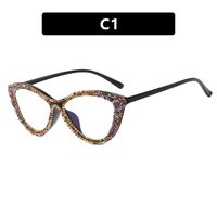 Plastic glasses with blue light protection for women 22029镶钻-PN