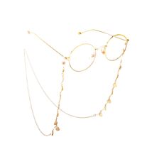 Gold-colored metal non-slip chain, with gold shell, for glasses and masks GL741