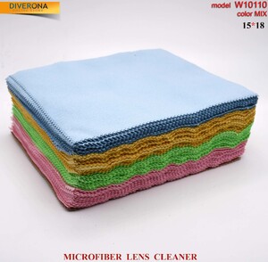High-density microfiber napkin for glasses lens cleaning W10110, 15*18 cm (price for a pack)