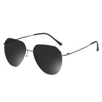 Polarized photochromic metal rimless sunglasses KY222107