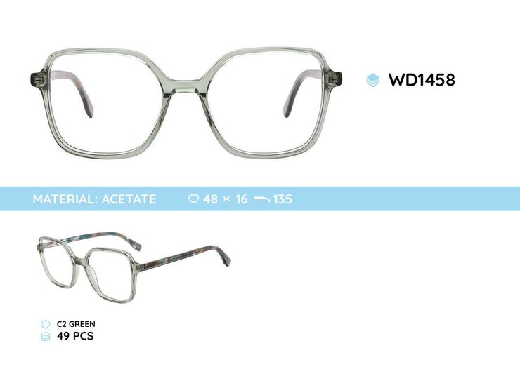 Plastic acetate eyeglasses frame for women WD1458