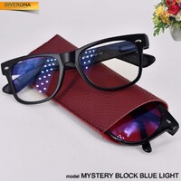 黑框防兰光电脑镜 Очки пластиковые блю-блокеры для работы за компьютером Mystery 28005B (чехол и инструкция в комплекте)