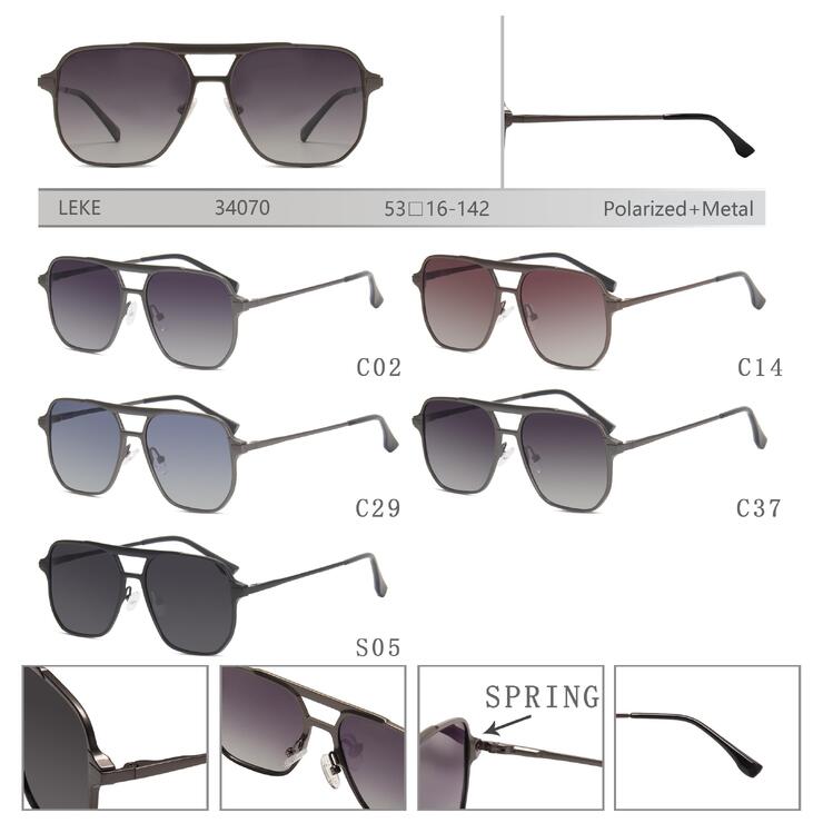 Polarized metal sunglasses for women Leke LK34070