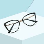 Combined frame (metal + TR90) or glasses with blue light protection, with spring hinges FA87095