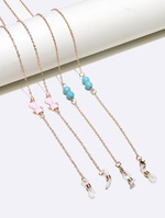 Set of two glasses chain with butterfly rhinestone GM124