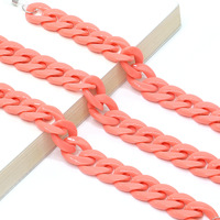 Acrylic non-slip chain, thick concave shape 29 colors, for glasses and masks GB011-2
