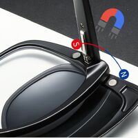 TR90/PC plastic frame + 5 polarized sun protection magnet clip-on set + leather bag El Dorado EL2328A