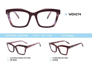 Plastic acetate eyeglasses frame for women WD4274