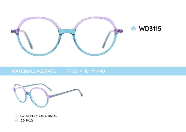 Plastic frames for glasses acetate material WD3115