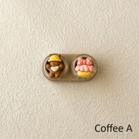 Mini soft contact lens kit retractable W-CT44咖色米色熊