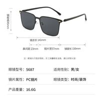 Polarized metal sunglasses with UV400 protection 5687-GT
