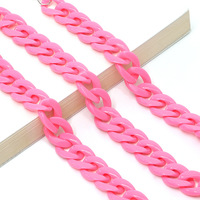 Acrylic non-slip chain, thick concave shape 29 colors, for glasses and masks GB011-2