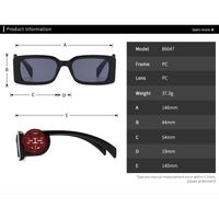 Plastic square sunglasses Elit 86647-EL