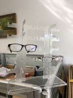 Transparent demonstration stand with 10 glasses slots HD900