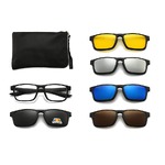 Оправа El Dorado с комплектом поляризационных солнцезащитных насадок (клипон) на магните 2312A (5 штук)