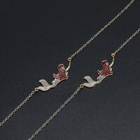 Металлическая нескользящая цепочка золотого цвета, с русалкой, для очков и масок GL567