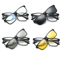 TR90 plastic frame + polarized sun protection magnet clip-on El Dorado EL2202