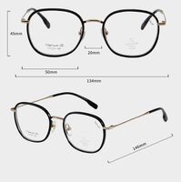 Оправа сверхлёгкая титановая + пластик с линзами с защитой от синего цвета TR90 MAMO T22052