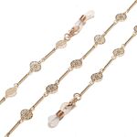 Металлическая нескользящая цепочка золотого цвета, с полыми кругами, для очков и масок GL1465