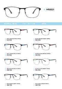 Metal frame with temples made of TR-90 material MR0021