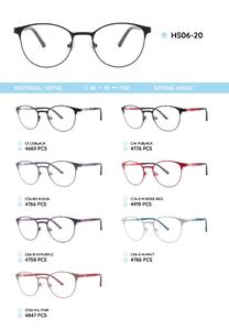 Металлическая оправа с дужками из пластика TR-90 HS06-20